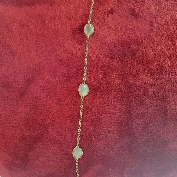 14th And Union Elegant Gold Necklace with White/ Opal Accents - Picture 2 of 5